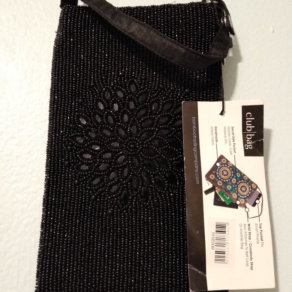 Black beaded bag